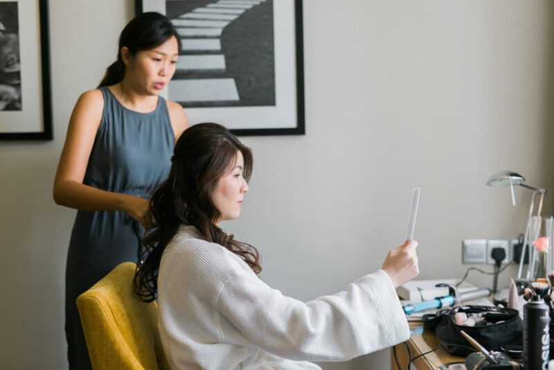 bride getting ready