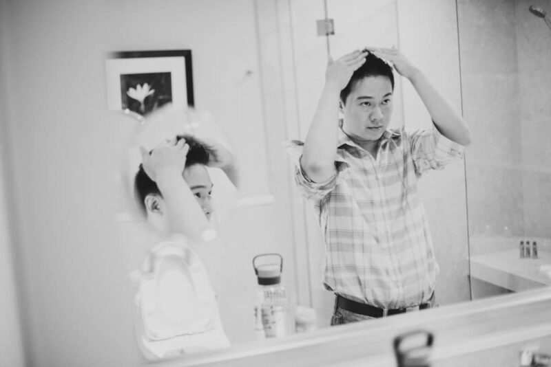 groom getting ready