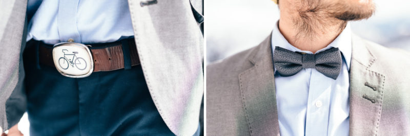 winter wedding groom portrait