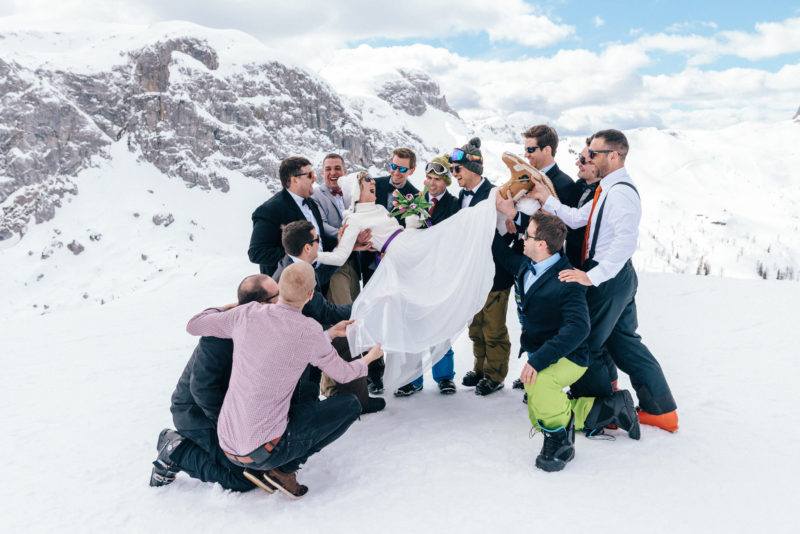 cheering for the bride