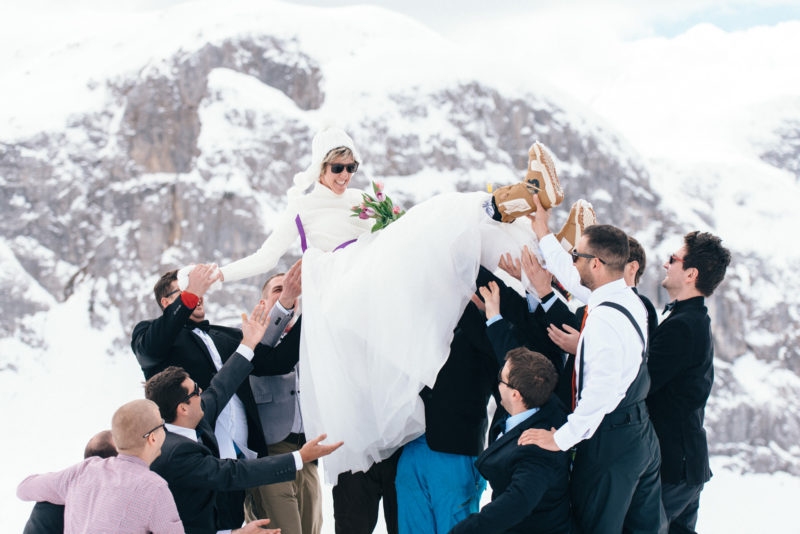 cheering for the bride
