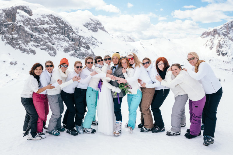 cheering for the bride