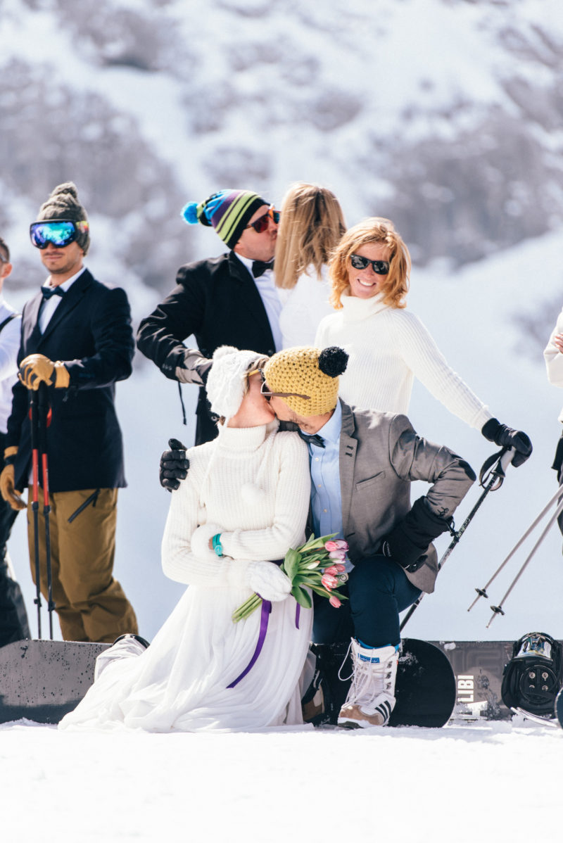 ski wedding party