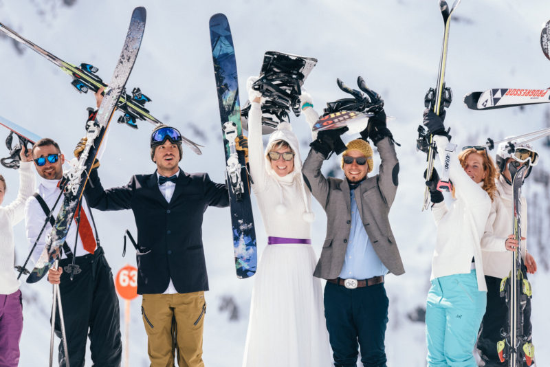 best friends in the snow