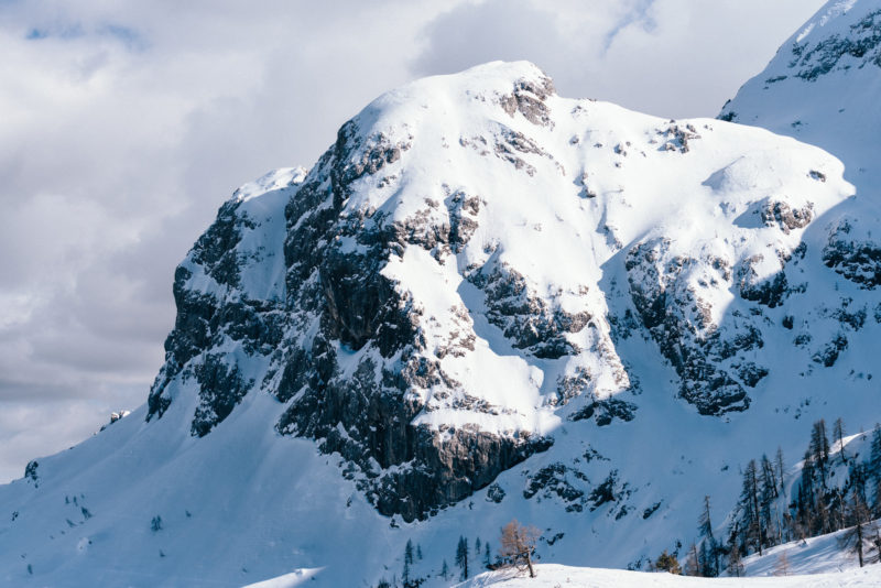 snowy mountain in austria