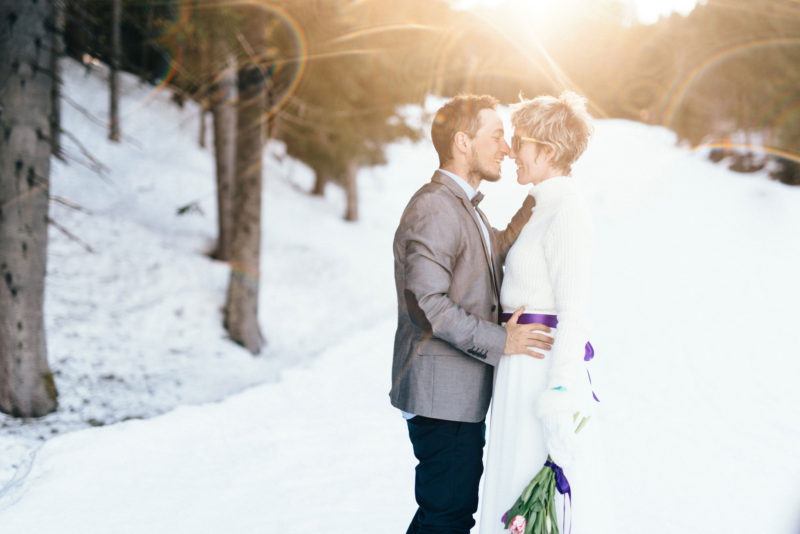 wedding in the snow