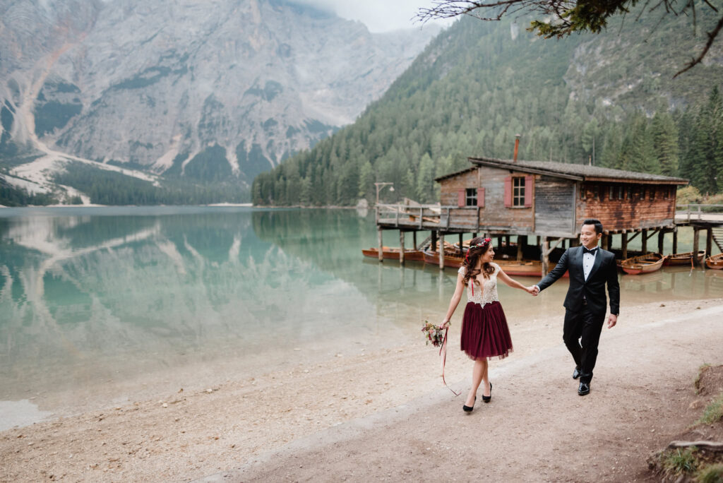 elopement lago di braies