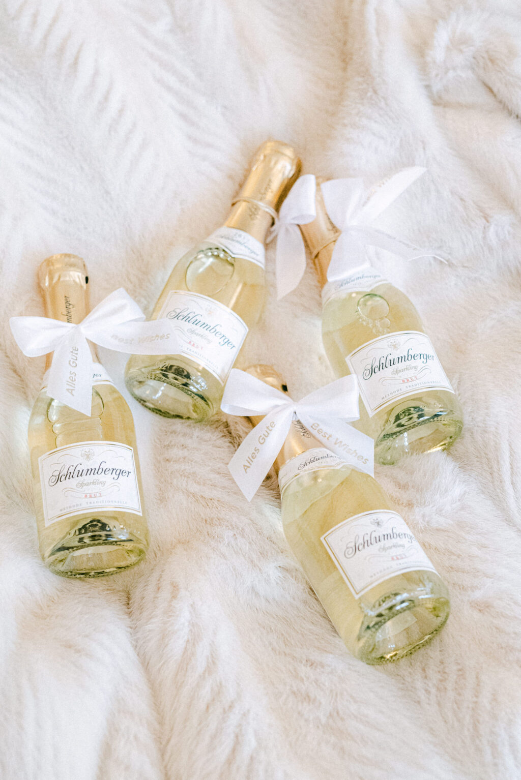 Schlumberger wedding champagne